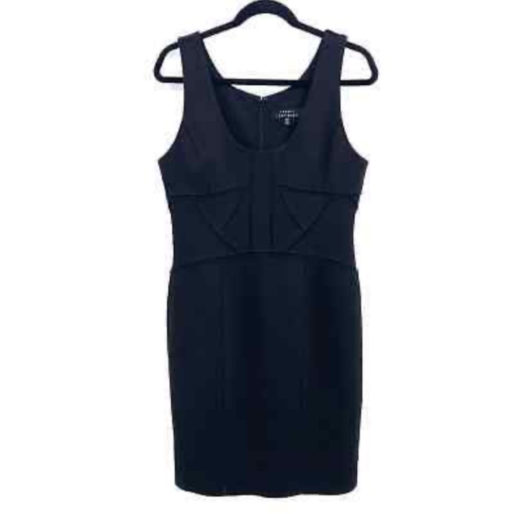 Robert Rodriquez Black Sleeveless Dress Womens 6 Scoop Neck Midi Length | R336